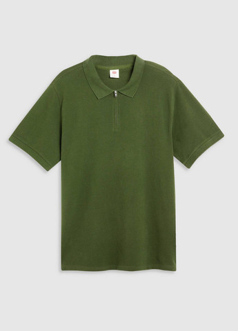 Зеленая футболка-поло для мужчин Levi's однотонная
