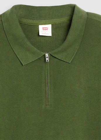 Зеленая футболка-поло для мужчин Levi's однотонная
