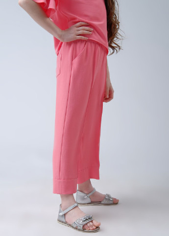 Персиковые кэжуал летние прямые брюки Pink