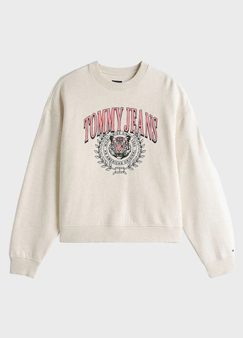 Світло-бежевий світшот Tommy Jeans логотип вишивка (347731543)