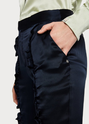 Темно-синие кэжуал демисезонные укороченные, зауженные брюки Scotch & Soda