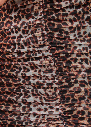 Коричневое кэжуал платье KOTON леопардовый