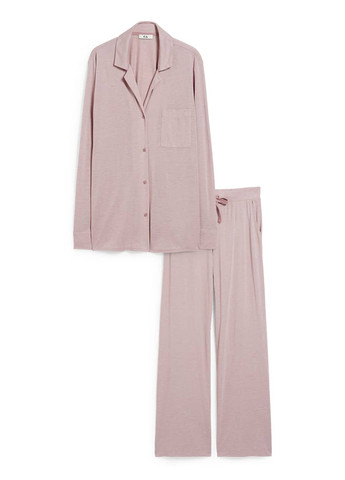 Пудровая всесезон пижама (рубашка, брюки) рубашка + брюки C&A