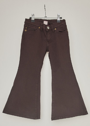 Темно-коричневые кэжуал демисезонные клеш брюки Nolita