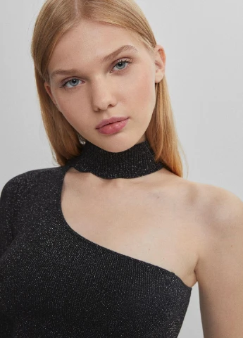 Чорна сукня демісезон,чорний-сріблястий, Bershka