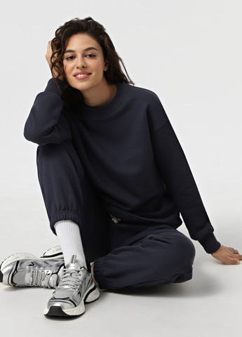 Сіро-синій світшот Promin однотонний без декору (324145548)