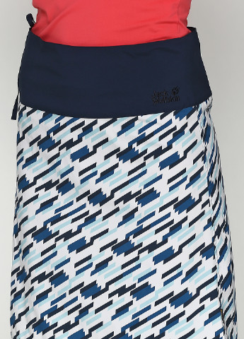 Темно-синяя кэжуал с геометрическим узором юбка Jack Wolfskin мини