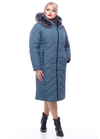 Серо-синяя зимняя куртка Origa