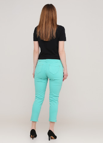 Джеггінси Mocca однотонні світло-бірюзові джинсові бавовна