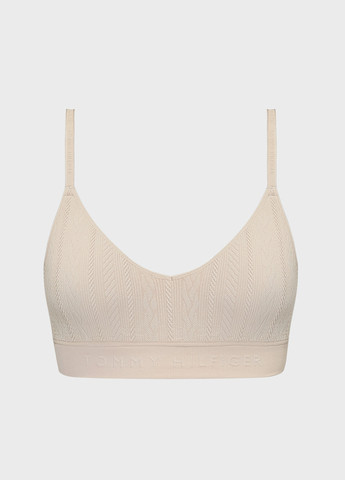 Бежевий топ бюстгальтер Tommy Hilfiger без кісточок поліамід