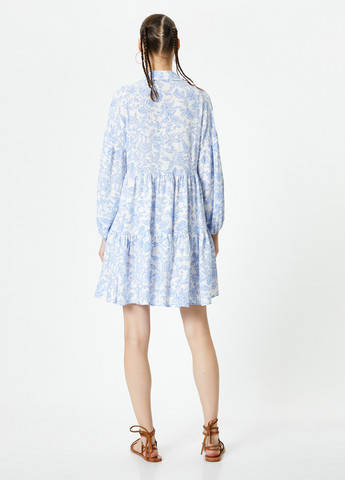 Комбинированное кэжуал платье рубашка KOTON с цветочным принтом