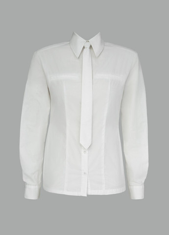 Молочный демисезонный комплект (рубашка, галстук) Gepur