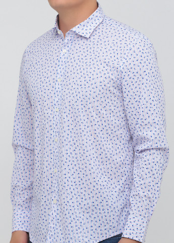 Белая кэжуал рубашка с цветами United Colors of Benetton