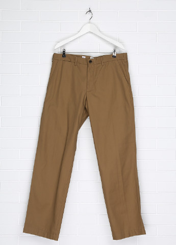 Светло-коричневые кэжуал демисезонные прямые брюки Gap