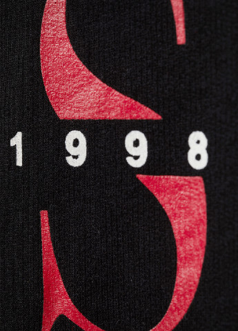 Свитшот H&M - Прямой крой надпись черный кэжуал трикотаж, хлопок - (193037196)
