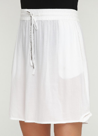 Белая кэжуал однотонная юбка NU DENMARK с высокой талией
