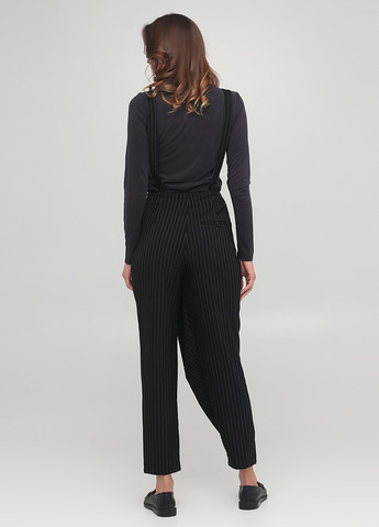 Комбинезон Monki комбинезон-брюки полоска чёрный кэжуал полиэстер