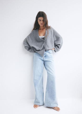 Светло-серый демисезонный кардиган H&M