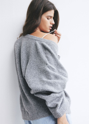 Светло-серый демисезонный кардиган H&M