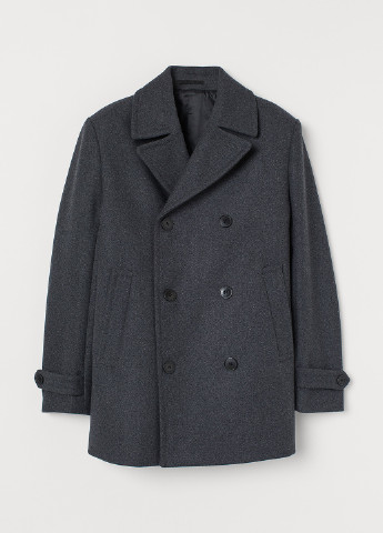 Темно-сіре демісезонне Пальто бушлат H&M