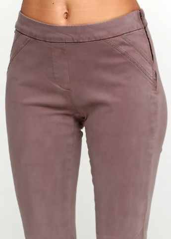 Светло-серые кэжуал демисезонные зауженные брюки Comma