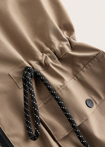 Темно-бежевая демисезонная куртка SHEIN