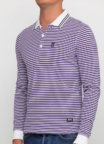 Фиолетовая футболка-поло для мужчин Liu Jo в полоску