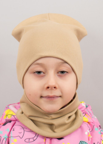 Дитяча шапка з хомутом КАНТА розмір 48-52 беж (OC-565) Канта (222439508)