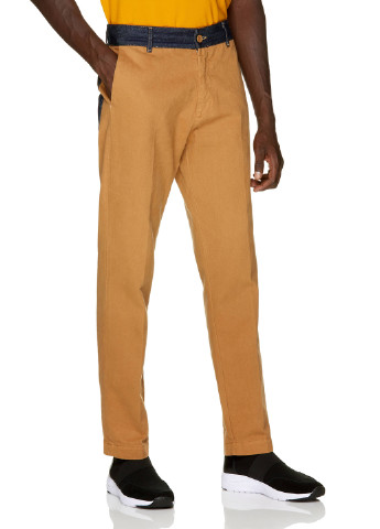 Горчичные кэжуал демисезонные прямые брюки United Colors of Benetton