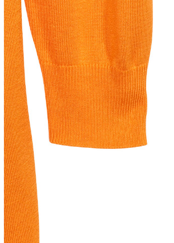 Кардиган H&M однотонний помаранчевий кежуал віскоза, акрил