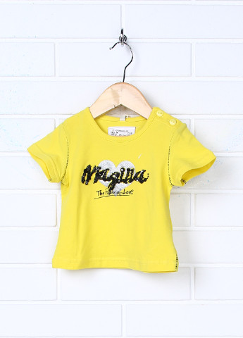Желтая летняя футболка с коротким рукавом Magilla