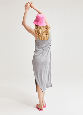 Светло-серое кэжуал платье платье-майка H&M меланжевое