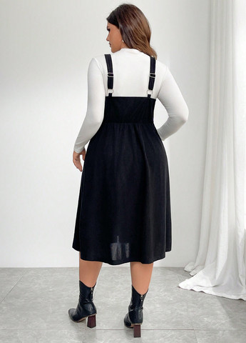 Демисезонный женский сарафан SHEIN однотонный