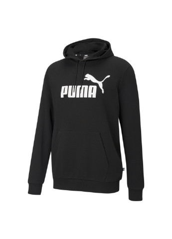 Черная демисезонная толстовка essentials big logo men’s hoodie Puma
