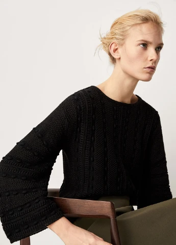 Черный демисезонный джемпер джемпер Massimo Dutti