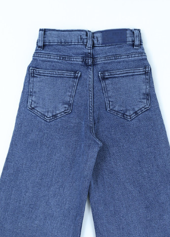 Синие демисезонные джинсы для девочек синие с варкой клеш от бедра Altun