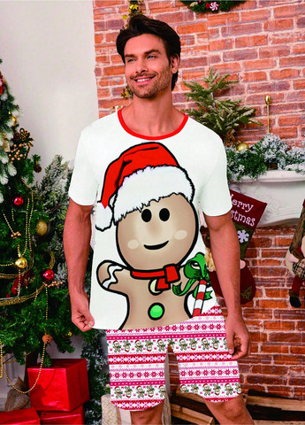 Пижама (футболка, шорты) SHEIN (352938808)