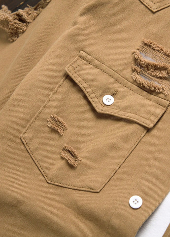 Темно-бежевая кэжуал рубашка однотонная Manfinity