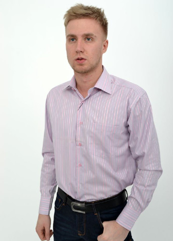 Темно-розовая кэжуал рубашка в полоску Framzoni