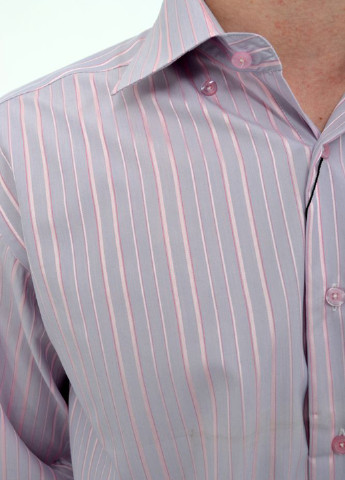 Темно-розовая кэжуал рубашка в полоску Framzoni