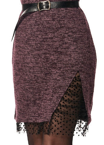 Фиолетовое кэжуал платье SL- FASHION однотонное