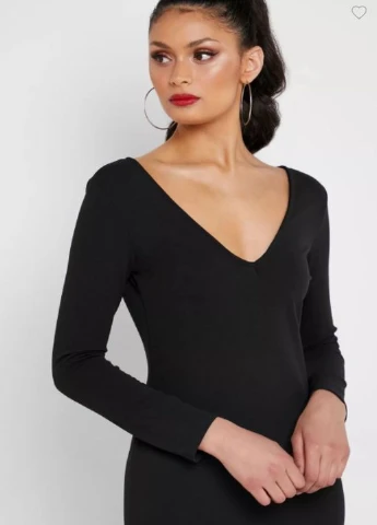 Черное кэжуал платье Missguided однотонное