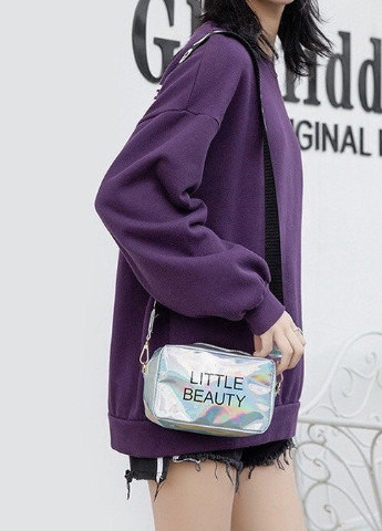 Жіноча голографічна сумка через плече дитяча сумочка LITTLE BEAUTY чорна NoName (251204211)