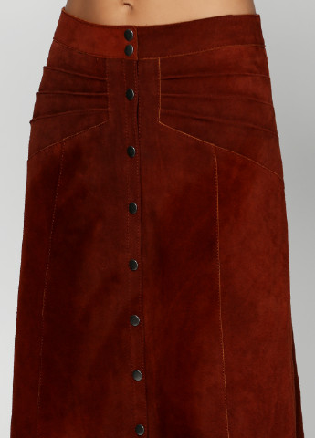 Темно-коричневая кэжуал однотонная юбка Gestuz миди