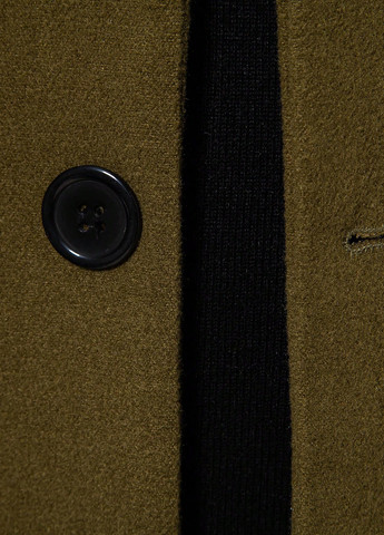 Зеленое демисезонное Пальто однобортное SHEIN