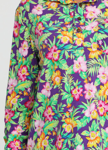Цветная женская футболка-поло Ralph Lauren с рисунком