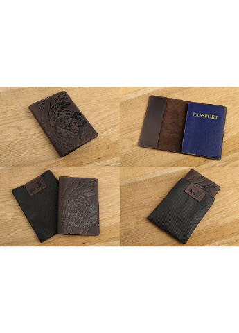 Шкіряна обкладинка на паспорт 9,5х13х1 см Shvigel (253491333)