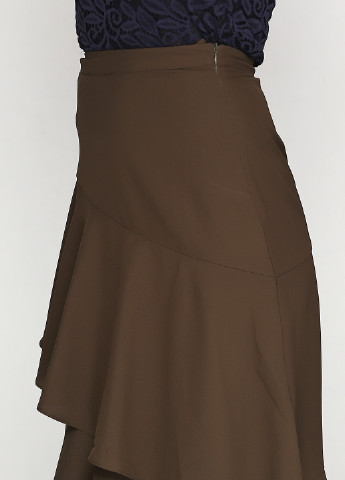 Оливковая (хаки) кэжуал однотонная юбка Gestuz миди