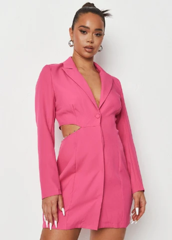 Розовое кэжуал платье платье-жакет Missguided однотонное