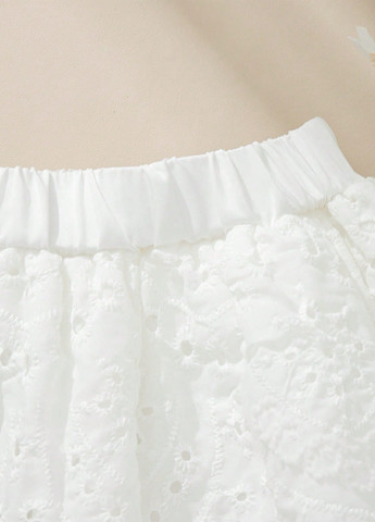 Белая кэжуал однотонная юбка SHEIN клешированная